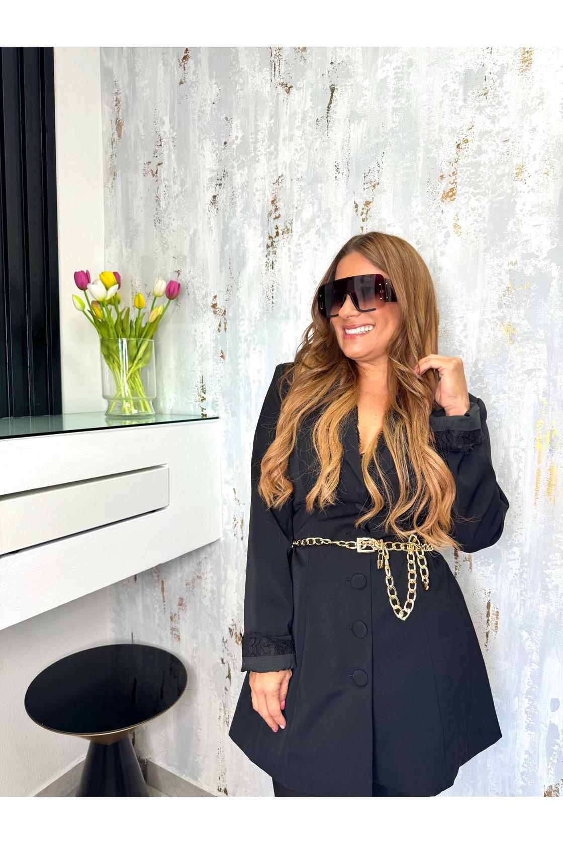 Blazer Button Jacket Mini Dress